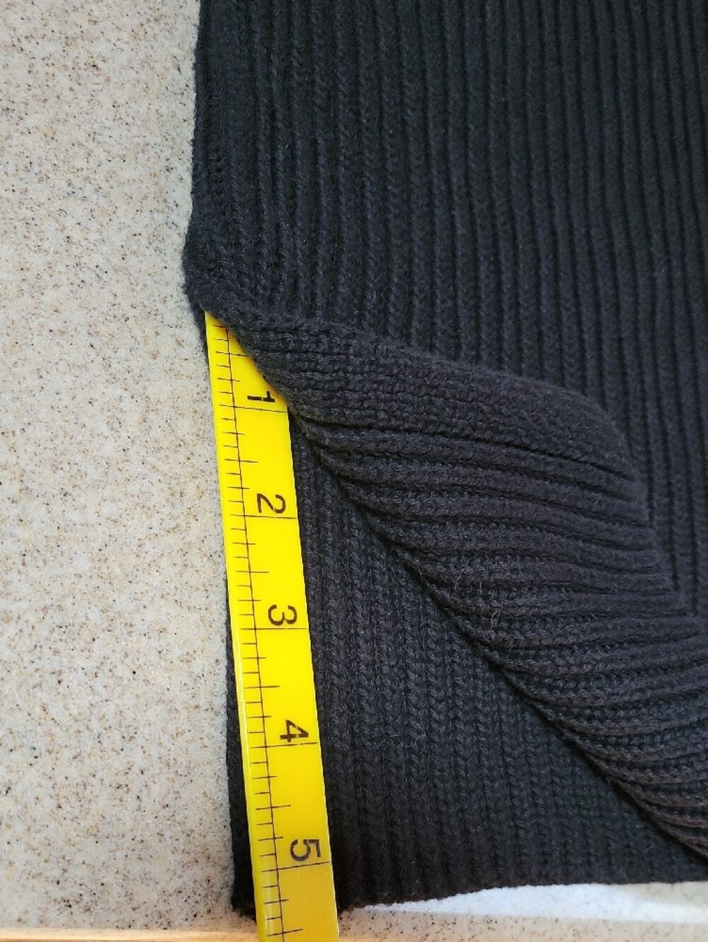 GAP Black Asymmetrical Button Raglan Rib Knit 100% Cotton Sweater Women's Size M - Picture 9 of 10